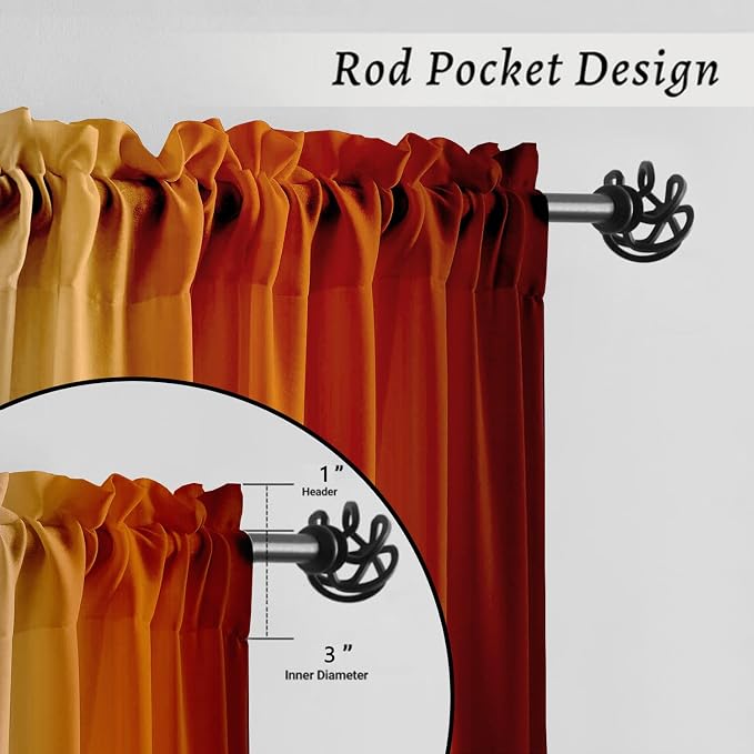 Burnt Orange Curtains 84 Inch Length - Image 8