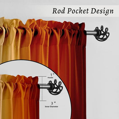 Burnt Orange Curtains 84 Inch Length - Image 8