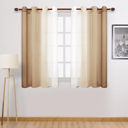 DWCN Ombre Short Sheer Curtains by DWCN