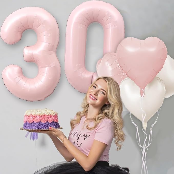 Pink 80 Balloon Number 80th Birthday Party Decorations - Image 4