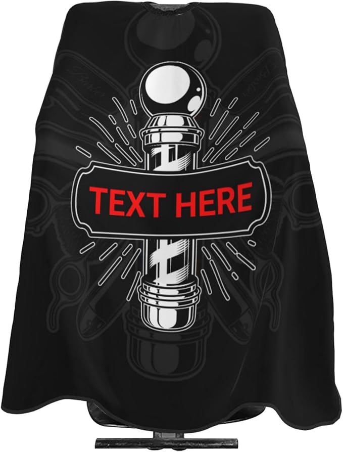 Custom Barber Cape for Men Personalized Professional Hair Cutting Cape with Text for Home Salon Barbershop