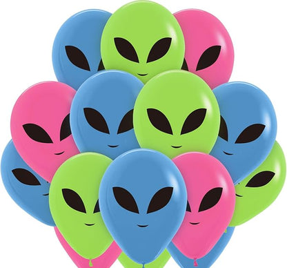 30pcs 12" Alien Balloons UFO Balloons by Enimapod
