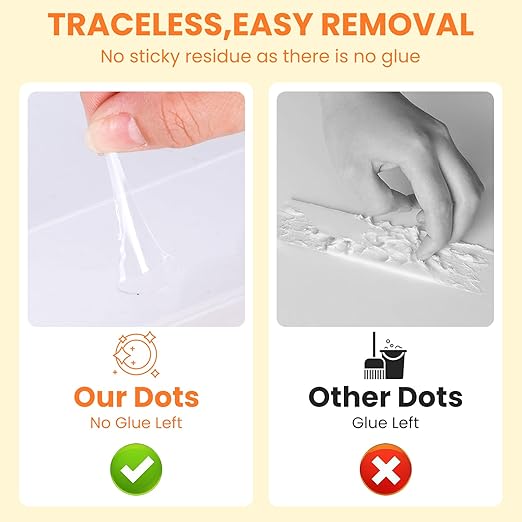 Clear Sticky Tack Adhesive Stick dots- Easy to Peel Clear Double Sided Mounting - Image 5