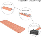 Silicone Heat Resistant Travel Mat Pouch for Straighteners, Curling Wands, Flat Irons and Hair Styling Tools