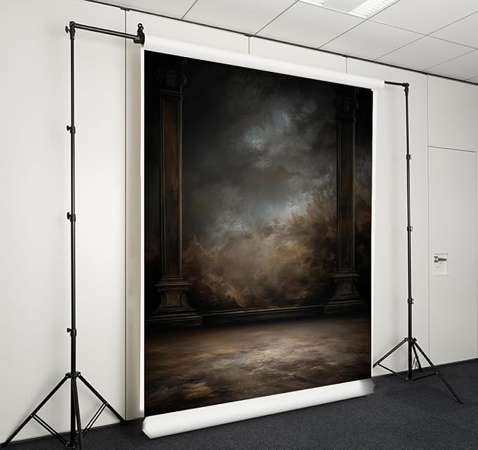 8x10ftDark Vintage Photography Backdrops Portrait Photo Backdrop Wedding Bridal - Image 2