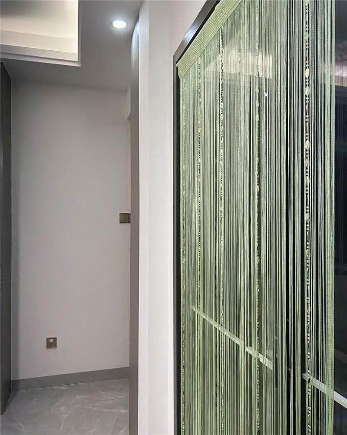 ave split 100cmX200cm Decorative Door String Curtain Beads Wall Panel Fringe - Image 4