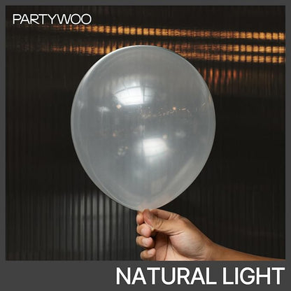 PartyWoo Clear Balloons 50pcs Transparent Latex Helium Balloons 12 Inch | - Image 3