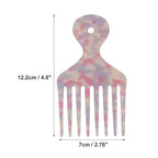 VOCOSTE Hair Picks for Curly Hair, Gentle Detangling Wide Tooth Comb, Afro Pick, Hair Pick Comb, Hangable Hair Styling Tool for Hair Care, Purple