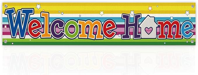 Welcome Home Wall Decor Banner, Contemporary Housewarming Decor, Home Decors by Unknown