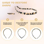 Hair Bands Eyewear-Friendly Design, Hairbands for Women - Non-Slip Thin Headbands with Teeth, No Pressure & No Headache Sunglasses Headband (Beige Tortoiseshell)