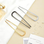 Multi-Use Non-Slip French Hair Pin for Women - Elegant Metal Hair Fork for Updos, Buns & Braids, Secure & Comfortable All Day,1pc (Black)