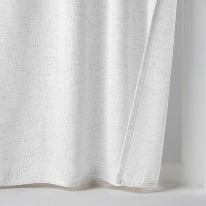 MIULEE Bleached Linen Kitchen Curtains 36 Inch Length 2 Panels Farmhouse | - Image 7