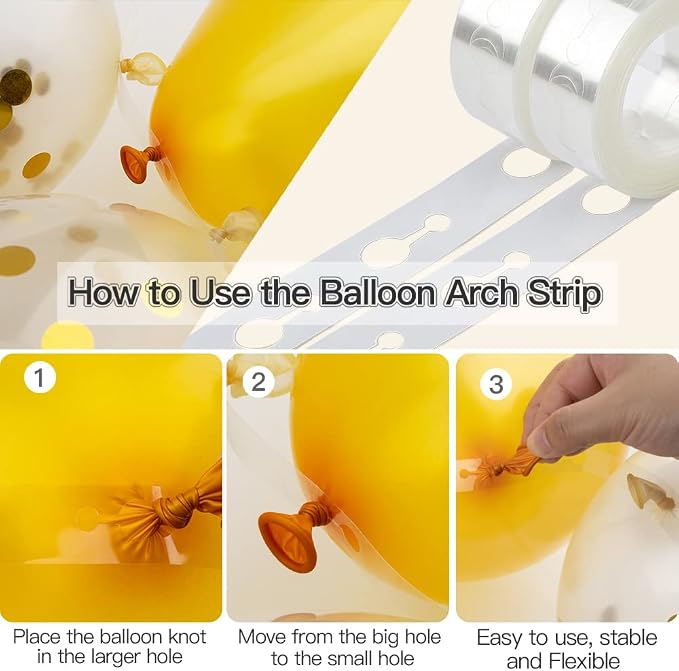 Balloon Arch Kit 98.5ft Balloon Tape & 600pcs Balloon Glue Point - Image 3