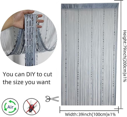 ave split 100cmX200cm Decorative Door String Curtain Beads Wall Panel Fringe - Image 2