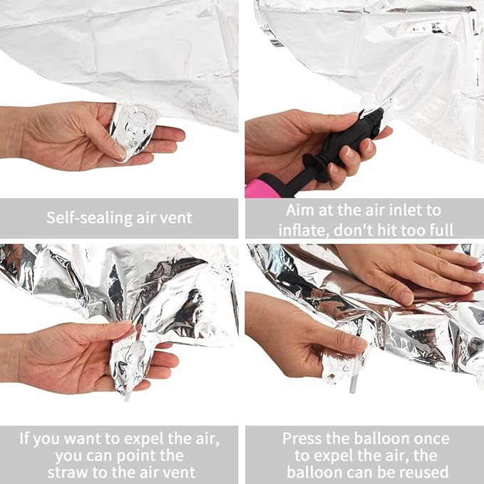 TONIFUL 40 Inch Large Silver Letter A Foil Balloons Alphabet Balloons | Giant - Image 3