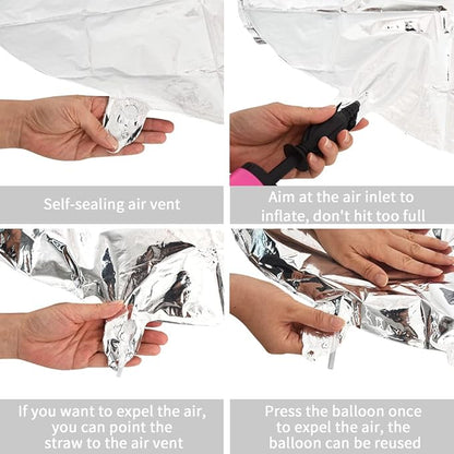 TONIFUL 40 Inch Large Silver Letter Y Foil Balloons Alphabet Balloons | Giant - Image 3
