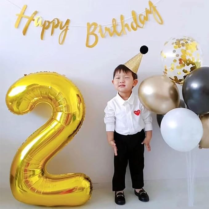 10 Pcs Number Balloons 32 Inch Gold 0-9 Number Mylar Foil Balloons Gold Custom - Image 7