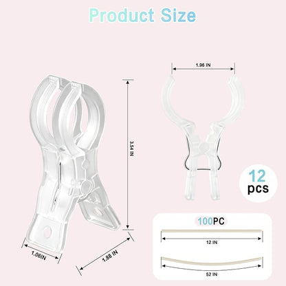 12 PCS Clear Spring Clamps - Image 7