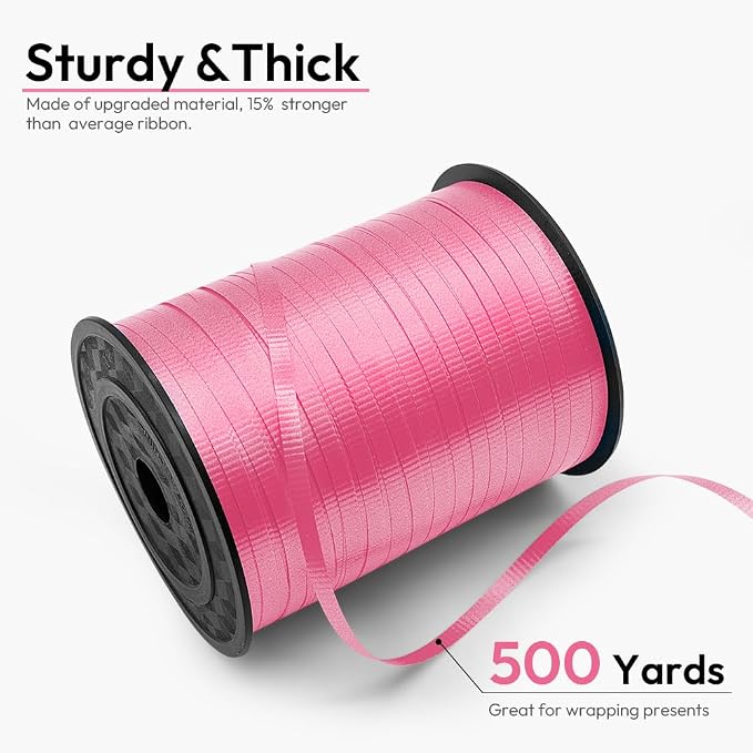 500 Yards Curling Ribbon for Gift Wrapping, 3/16" Balloon String for Christmas - Image 2