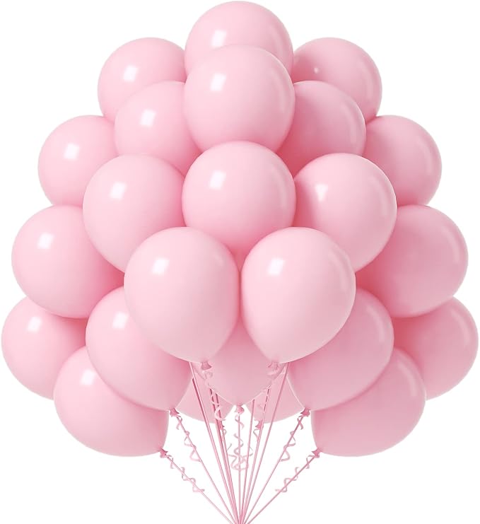 50 Pack Light Pink Balloons 12 Inch by FOTIOMRG