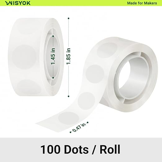 WISYOK 2400Pcs Clear Glue Points Dots, Double Sided | Adhesive Dots - Image 2