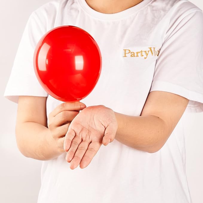 PartyWoo Red Balloons 100pcs Matte Red Small Latex Helium Balloons 5 Inch | - Image 2