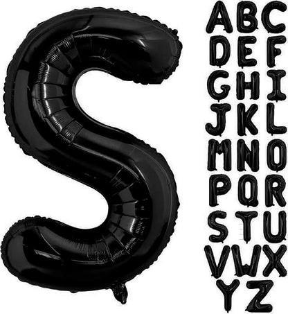 Black Letter S Balloons, S Balloon 40 Inch S Balloon Letter by BBPOOL