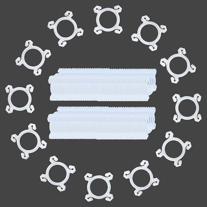 YALLOVE 150-Pack White Balloon Arch Quad Connector Clips | DIY Flower Shape by YALLOVEPARTYSUPPLIES