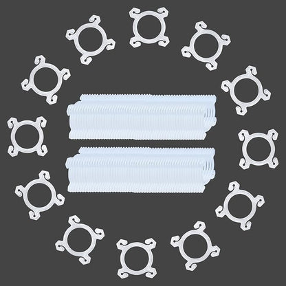 YALLOVE 150-Pack White Balloon Arch Quad Connector Clips | DIY Flower Shape by YALLOVEPARTYSUPPLIES