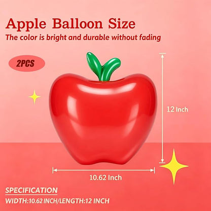 QDTK Back to School Balloons Red Apple Inflatable Balloon 12’’ Large Apple - Image 2