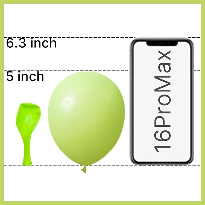 PartyWoo Lime Green Balloons 50pcs Small Mini Neon Balloons 5 Inch | Graduation - Image 2