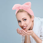 Casoty Black White Pinjk Skincare Headband for Washing Face Cute Face Wash Spa Headband for Women Makeup Hair Band Stocking Stuffers Spa Party Hair Accessories Gifts for Women Girls