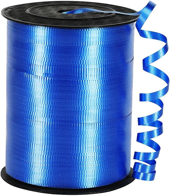 Blue Curling Ribbon, 3/16 inch x 500 Yard Crimped Royal Blue Curling Ribbon by PendantofLuck