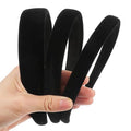 Black Velvet Headbands for Women,3 Pcs Headbands for Women Non Slip 3 Different Width,Elastic Hair Bands Fashion Accessories