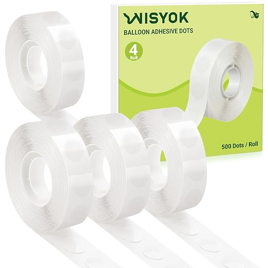 WISYOK Clear Glue Point Dots for Balloons, Removable | Double Sided, Home Decor by WISYOK