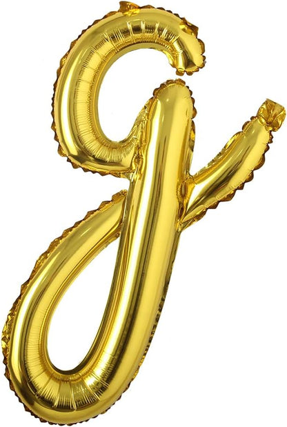 18 inch Gold DIY a-z Handwriting lowercase letters name Foil balloon Letter by REIANS