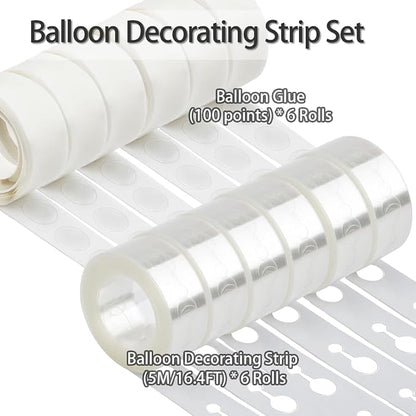 Balloon Arch Kit 98.5ft Balloon Tape & 600pcs Balloon Glue Point - Image 2