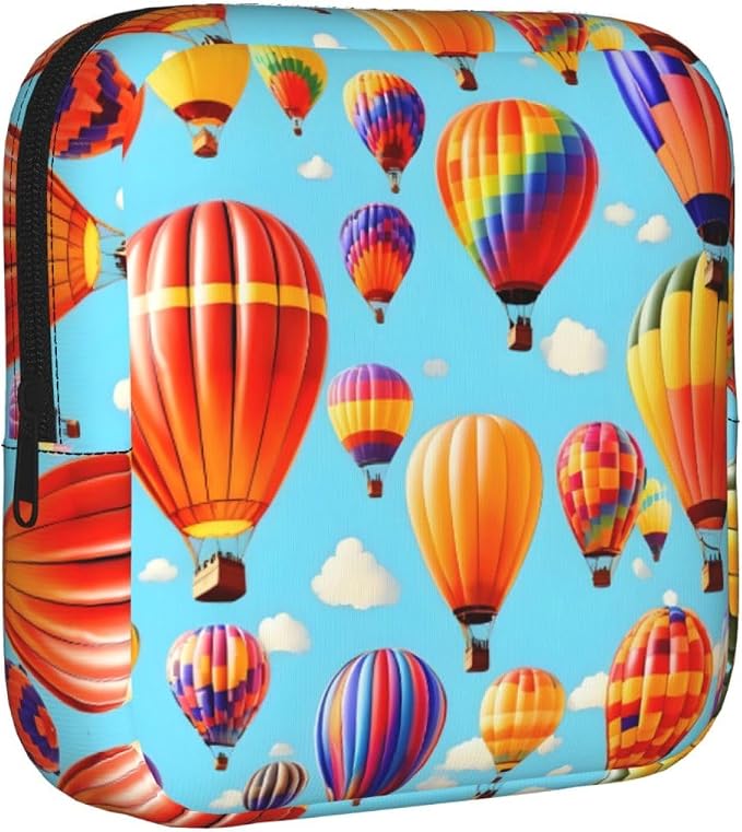 Hot Air Balloons Print Women Period Bag Sanitary Pouch Portable Pad Pouch by YQxwJL
