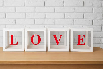 4 Pieces Love Transparent Balloons Boxes - Image 3