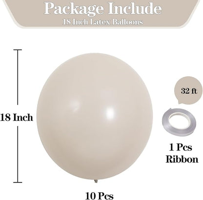 18 inch White Sand Balloons - Image 2
