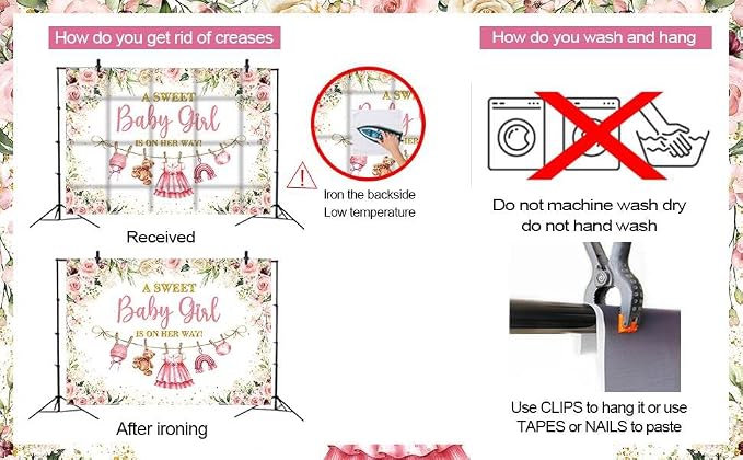 Cute Clothes Baby Shower Backdrop - Image 9