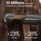 Faszin Professional Hair Straightener, 1.18 inch Ionic Titanium Plate, 20S Fast Heat Up Flat Iron with Clear LED Display, 2 in 1 Straightener and Curler Styling Tool for Straighten Hair (Gray)