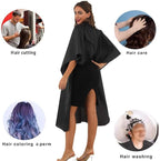 Black Barber Cape, Professional Nylon Waterproof Hair Cutting Kit with Snap Closure Salon Cape, 59" x 47" Hairdressing Capes (5 Pack)