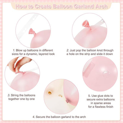 Dusty Pink Balloon Arch Garland Kit - Image 8