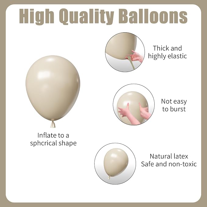 White Sand Balloons Arch Kit - Image 5