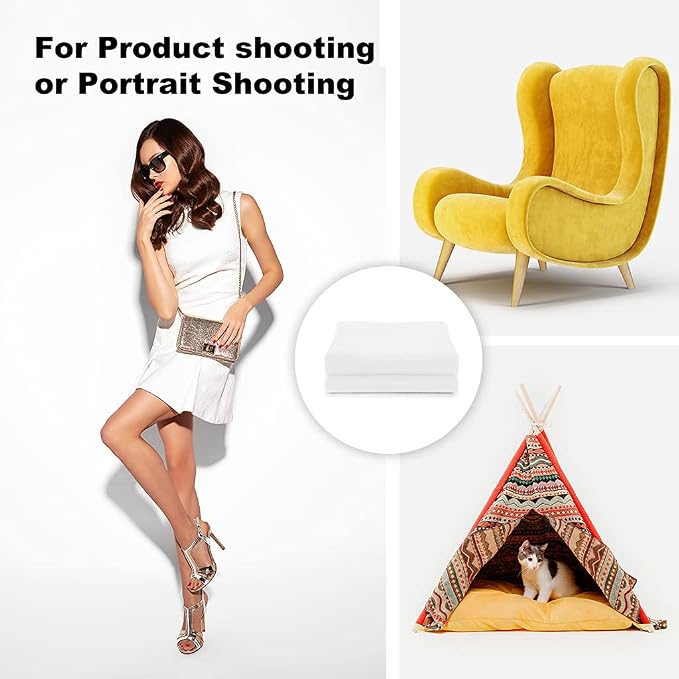 CPLIRIS 10x12ft White Backdrop Photography Photo Shooting Background - Image 6
