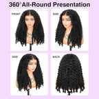7x6 Burmese Curly Glueless Wigs Human Hair Pre Plucked Pre Cut 250% Density Drawstring Wig Human Hair 7x6 HD Lace Front Wigs Human Hair for Black Women Wear and Go Glueless Wig Natural Color 30inch