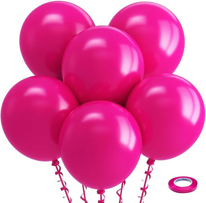Bezente Hot Pink Balloons 18 Inch 30 Pack Latex Large Thick | Hot Pink Big by Bezente