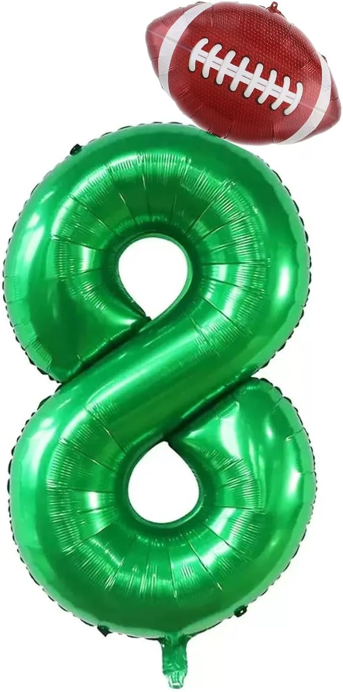 Football Balloons Birthday 8thLarge Mylar Foil Football Balloons by Unknown