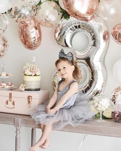 23 Balloon 40 inch Silver Number Balloons - Image 2